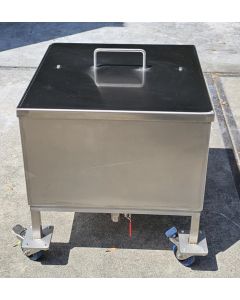 RVS 316 Lekbak met deksel en uitneembaar rooster - 90 ltr
