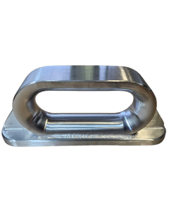 RVS 316 Touwgeleider OOG halfrond geslepen - RVS 316 geslepen lasplaat
