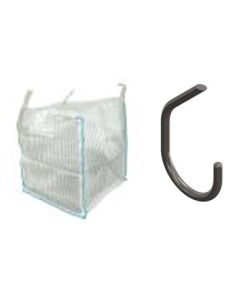 Geventileerde Big Bag 1m3 incl. 4 stuks RVS 316 ophanghaken - set
