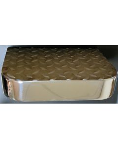 Opstaptrede met hoogglans gepolijste rand 250x200x45mm RVS 316