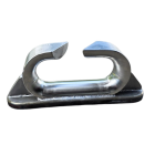 RVS 316 Touwgeleider OOG SB halfrond geslepen OPEN - stalen lasplaat